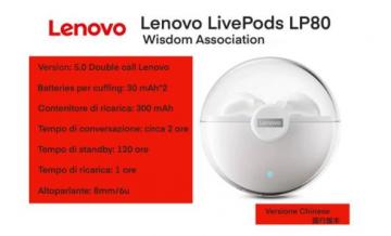 LENOVO LP80 BIANCO THINKPLUS LIVE PODS